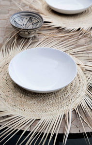 Ceramic white plate